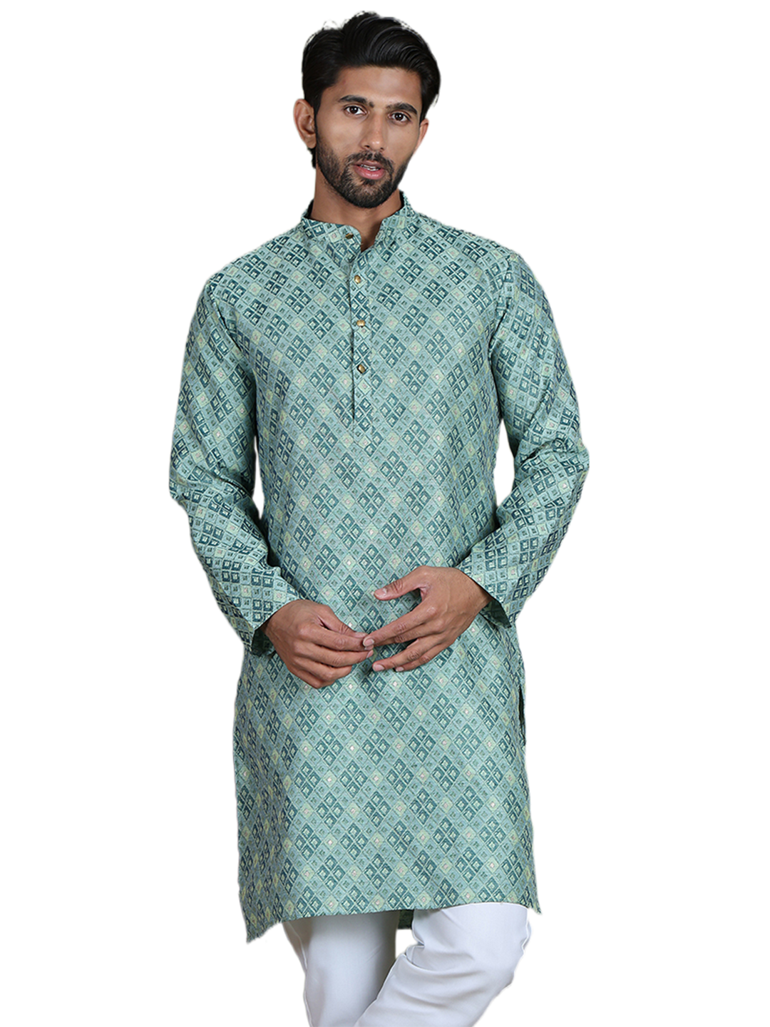 Blue Woven Design Straight Kurtas ( ko 5153Blue )