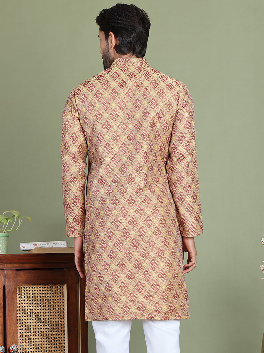 Yellow Woven Design Straight Kurtas ( ko 5153Yellow )