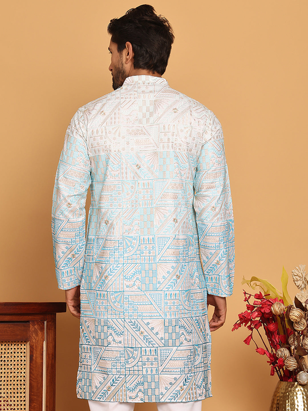 Embroidered, Ombre Design Kurtas ( KO 5186 Sky )