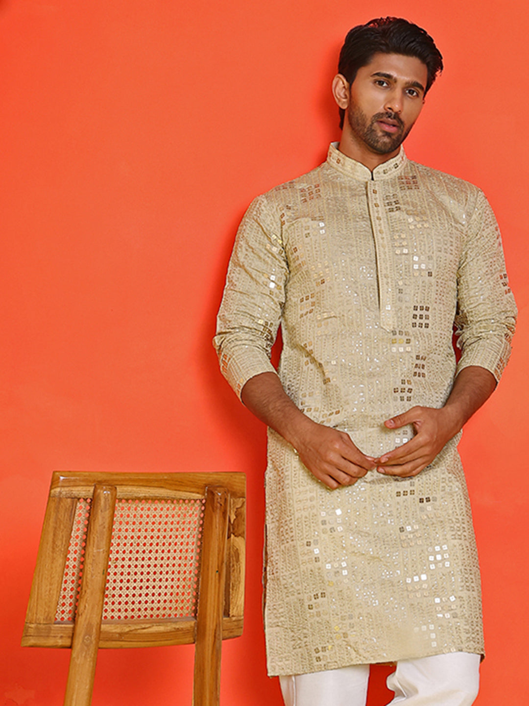 Embroidered & Sequins Kurtas ( KO 5233 Pista )