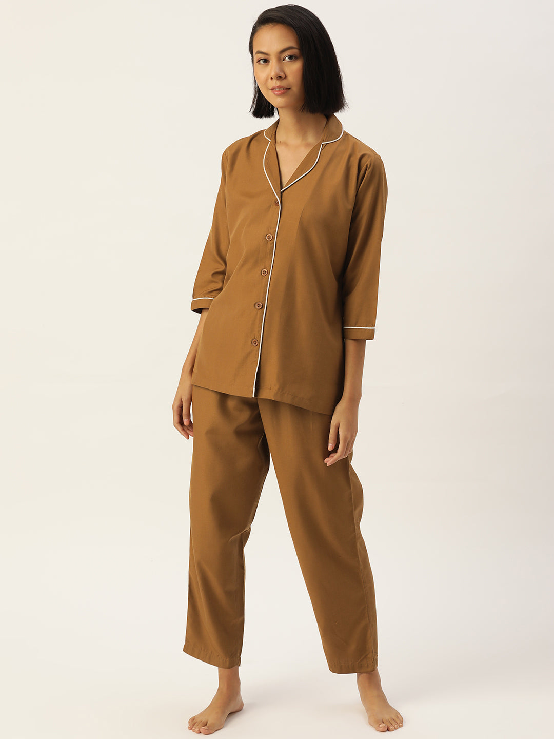 Indian Needle Women Brown Night suit ( LNS 001Brown )
