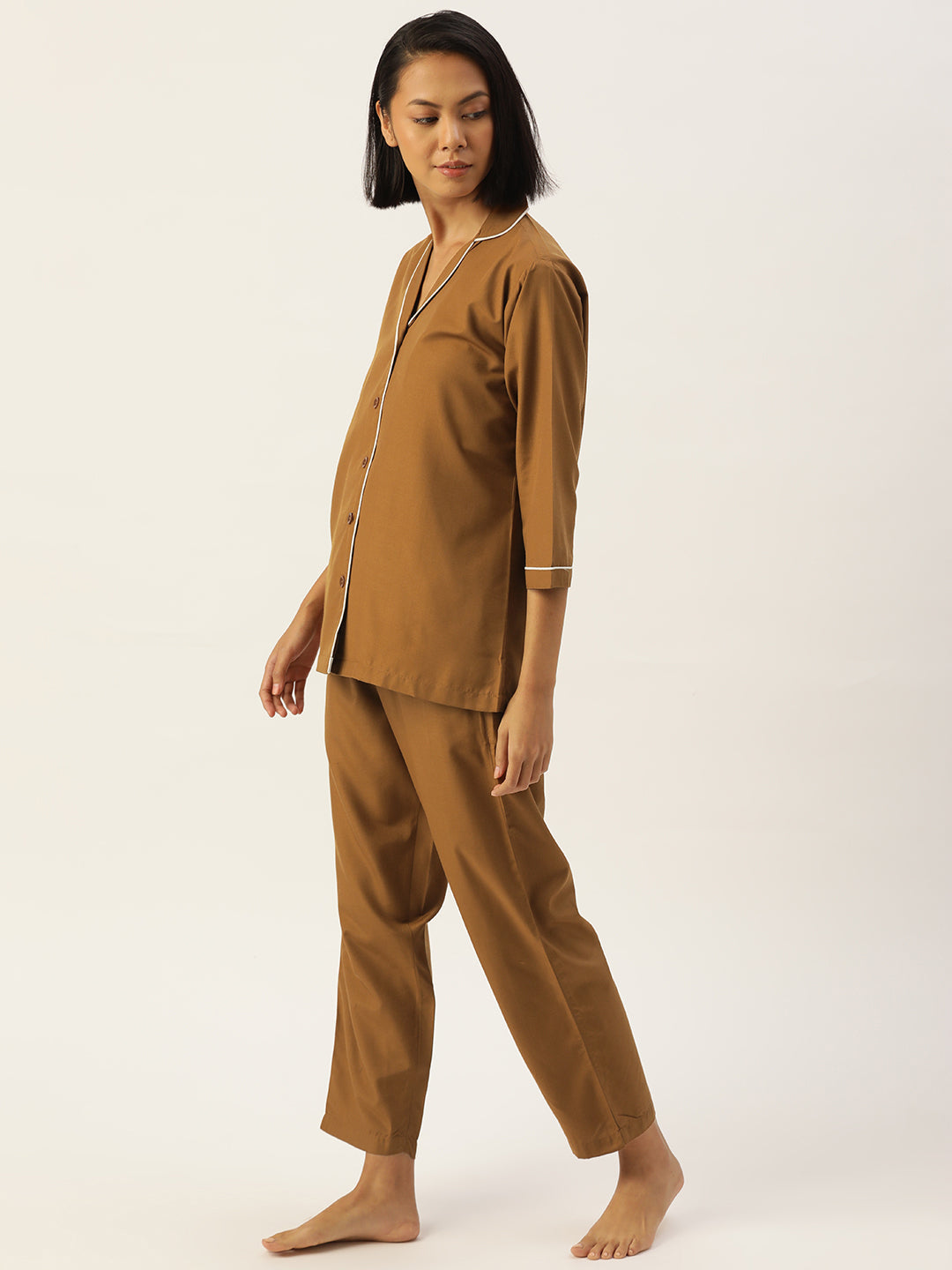 Indian Needle Women Brown Night suit ( LNS 001Brown )