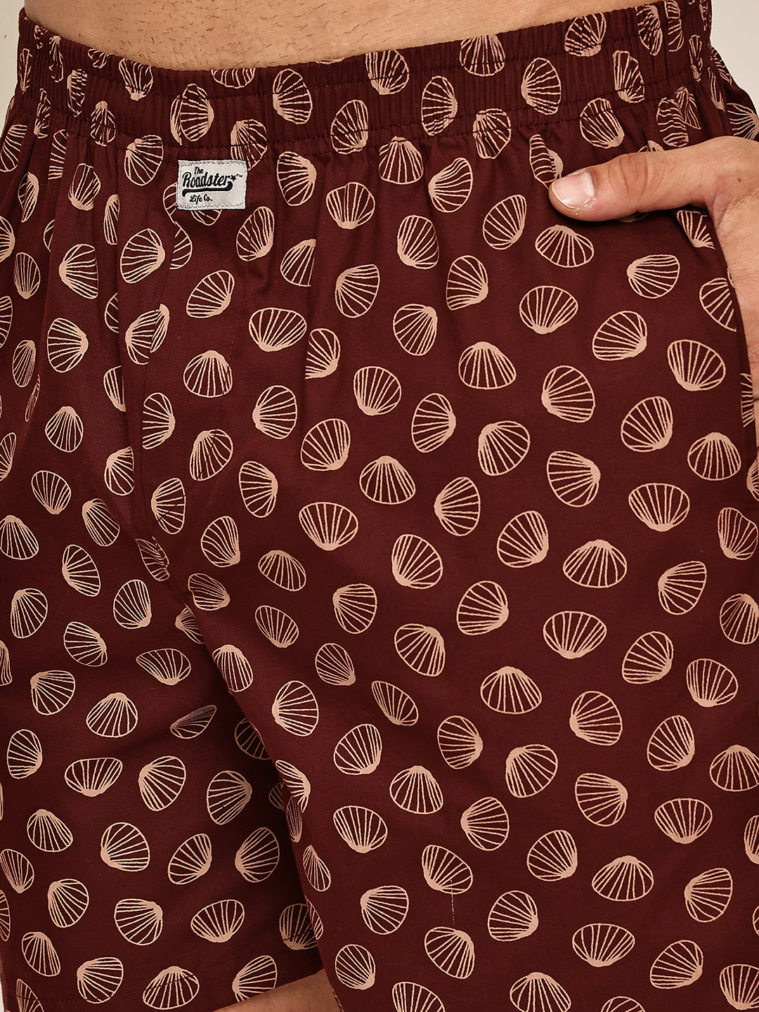 Men’s Soft & Breathable Printed Cotton Boxers ( RDBX 155Maroon )