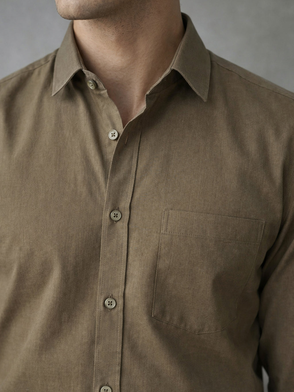 Solid Casual Shirt for Men ( RDSH 006Brown )