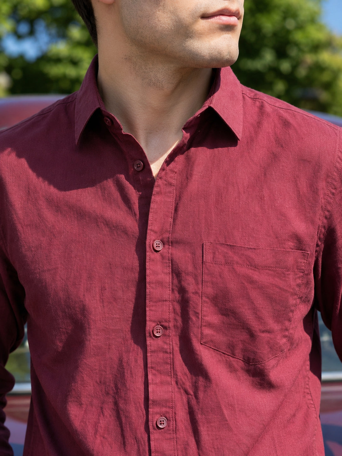Solid Casual Shirt for Men ( RDSH 006Maroon )