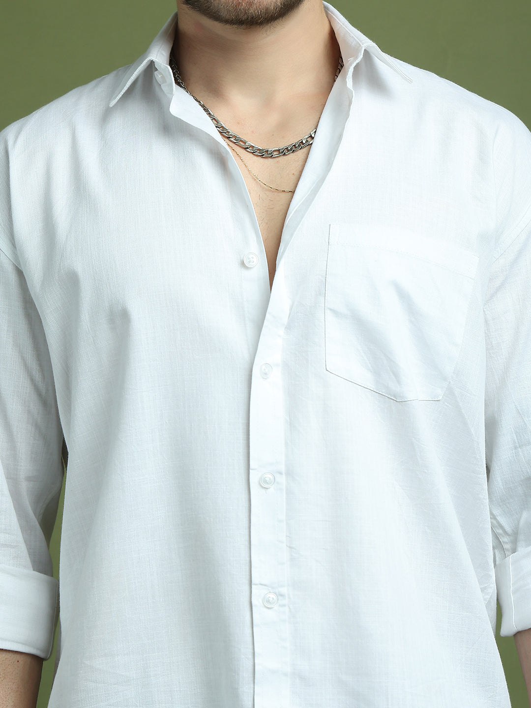 Solid Casual Shirt for Men ( RDSH 006White )