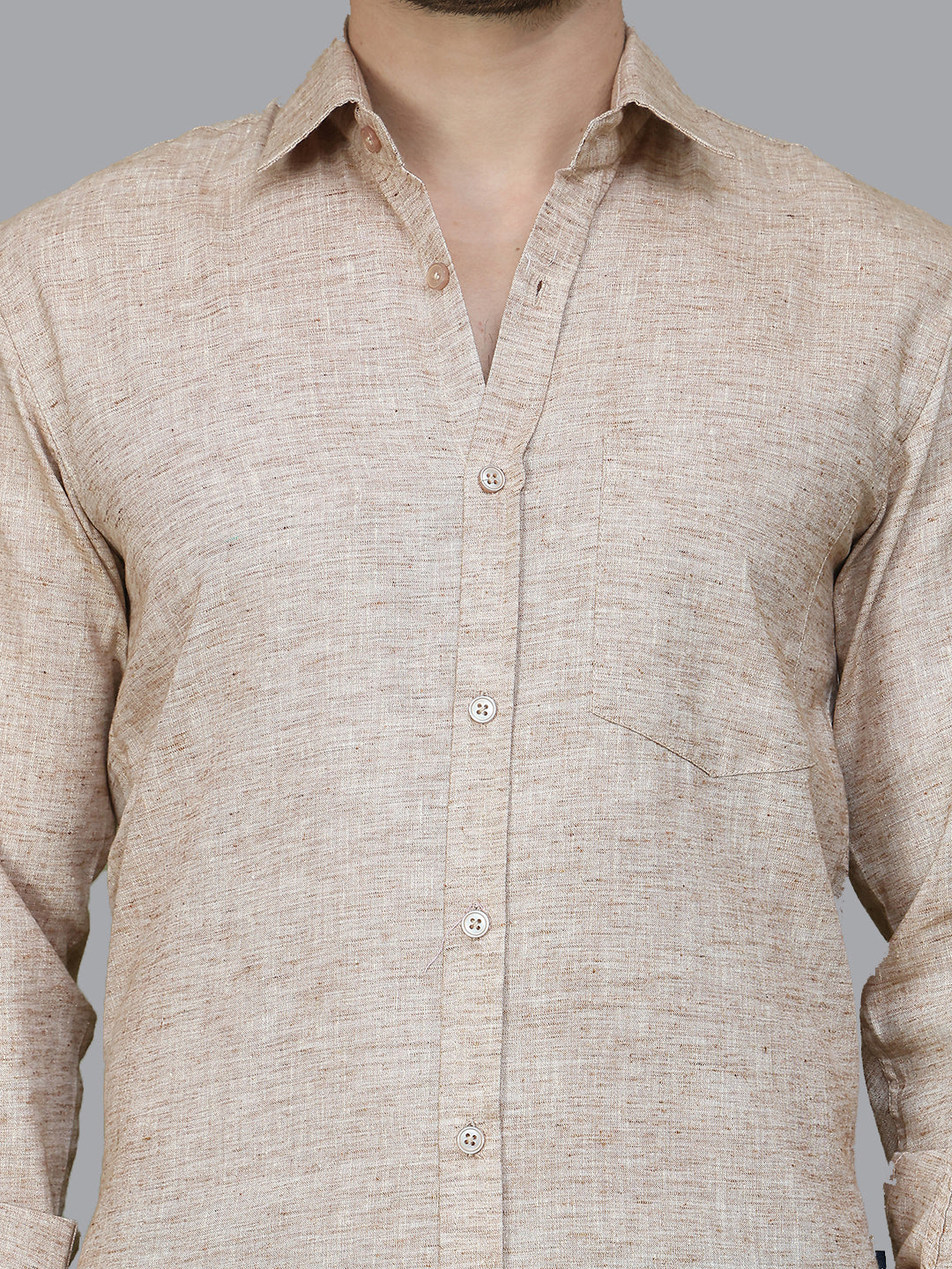 Solid Linen Casual Shirt for Men ( RDSH 012Rust )