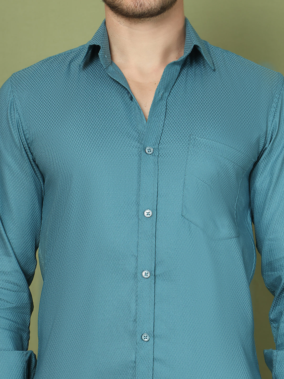 Woven Design Magenta Casual Shirt for Men ( RDSH 013Blue )