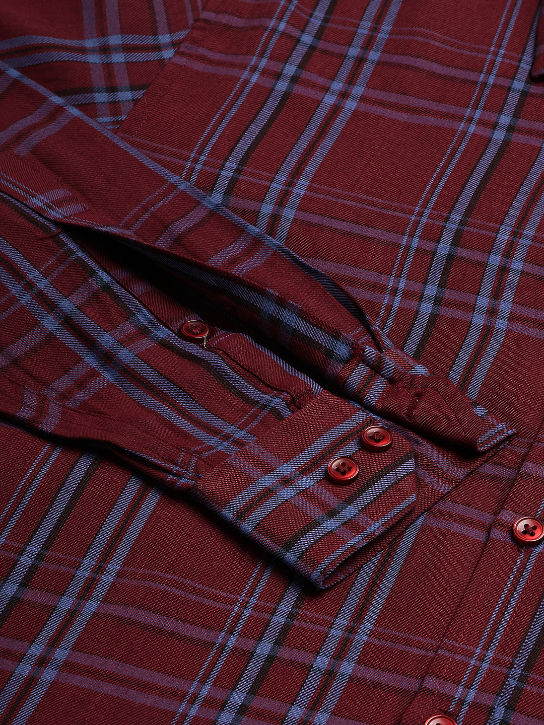 Classic Checks Casual Shirt for Men ( RDSH 021Maroon )
