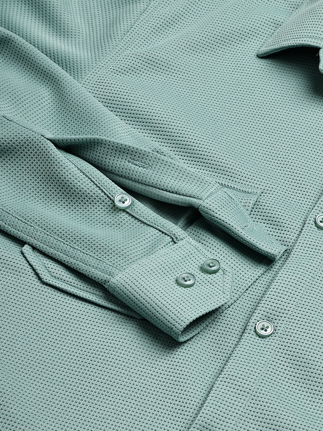 Woven Design Casual Shirt For Men ( RDSH 025Aqua )