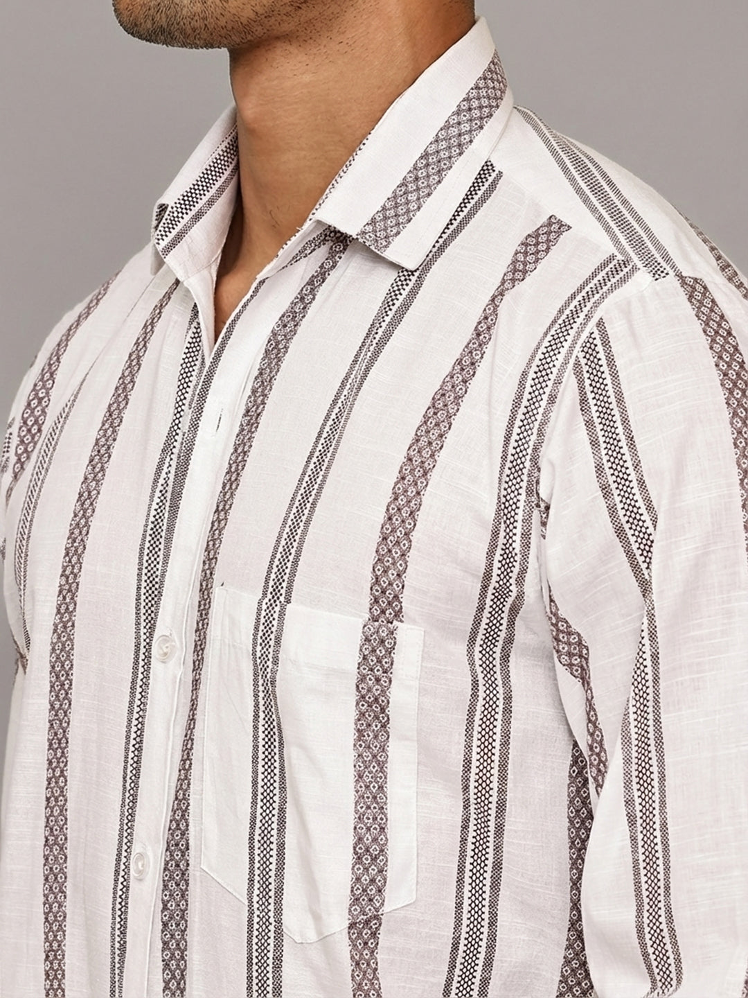 Smart Casual Cotton Shirt for Men ( RDSH 030Brown )