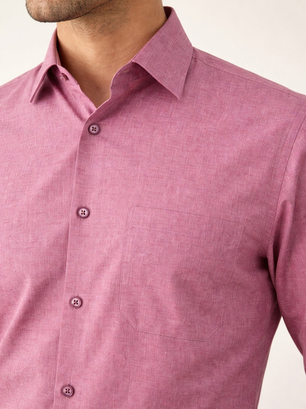 Men Cotton Blend Solid Smart Office Formal Shirt ( RDSH 038Magenta )