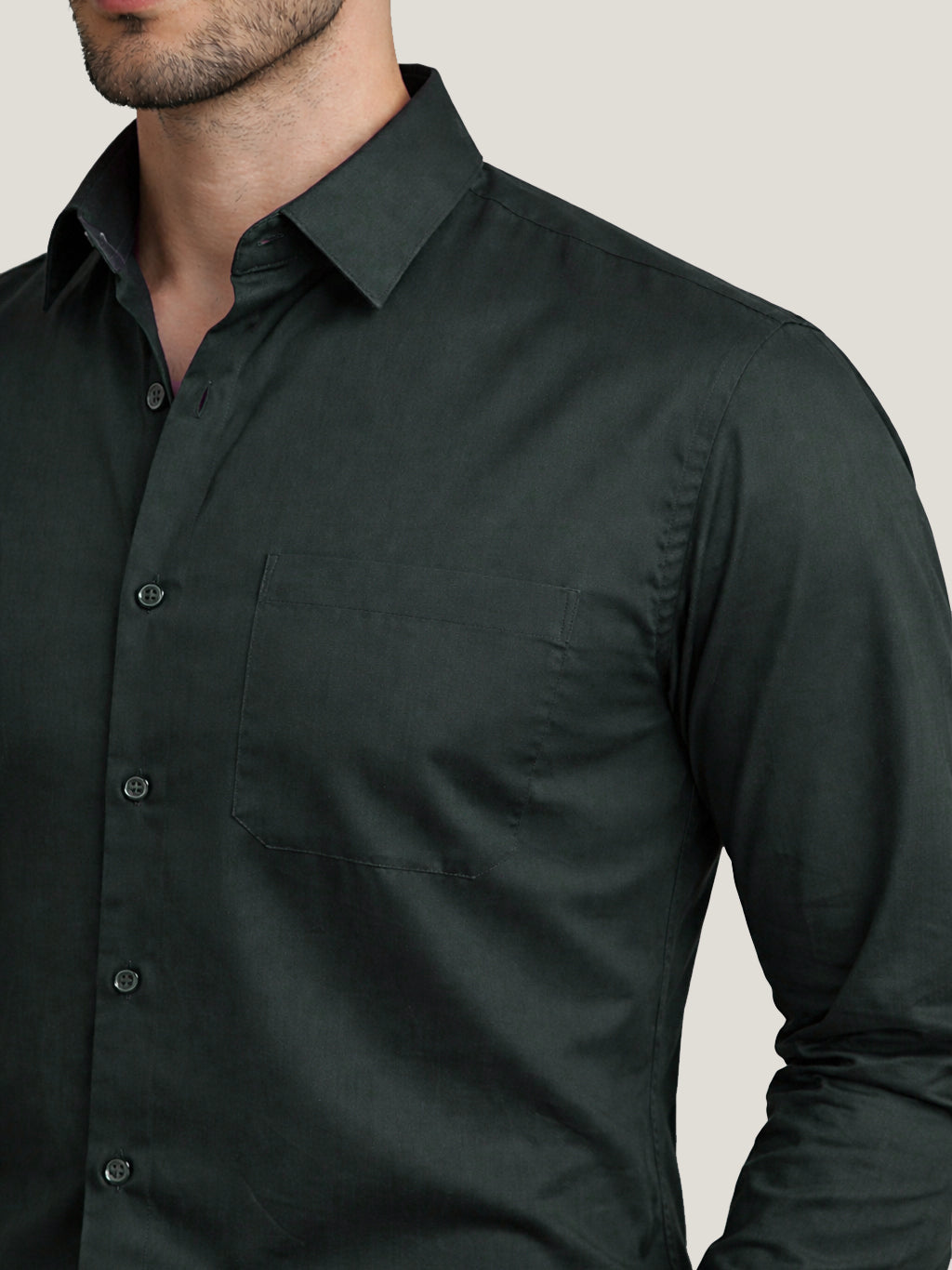 Men's Cotton Solid Formal Shirt ( RDSH 883Olive )