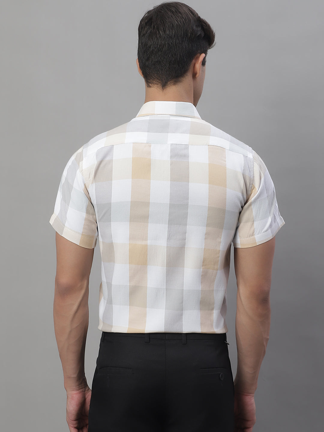 Men's Pure Cotton Checked Formal Shirts