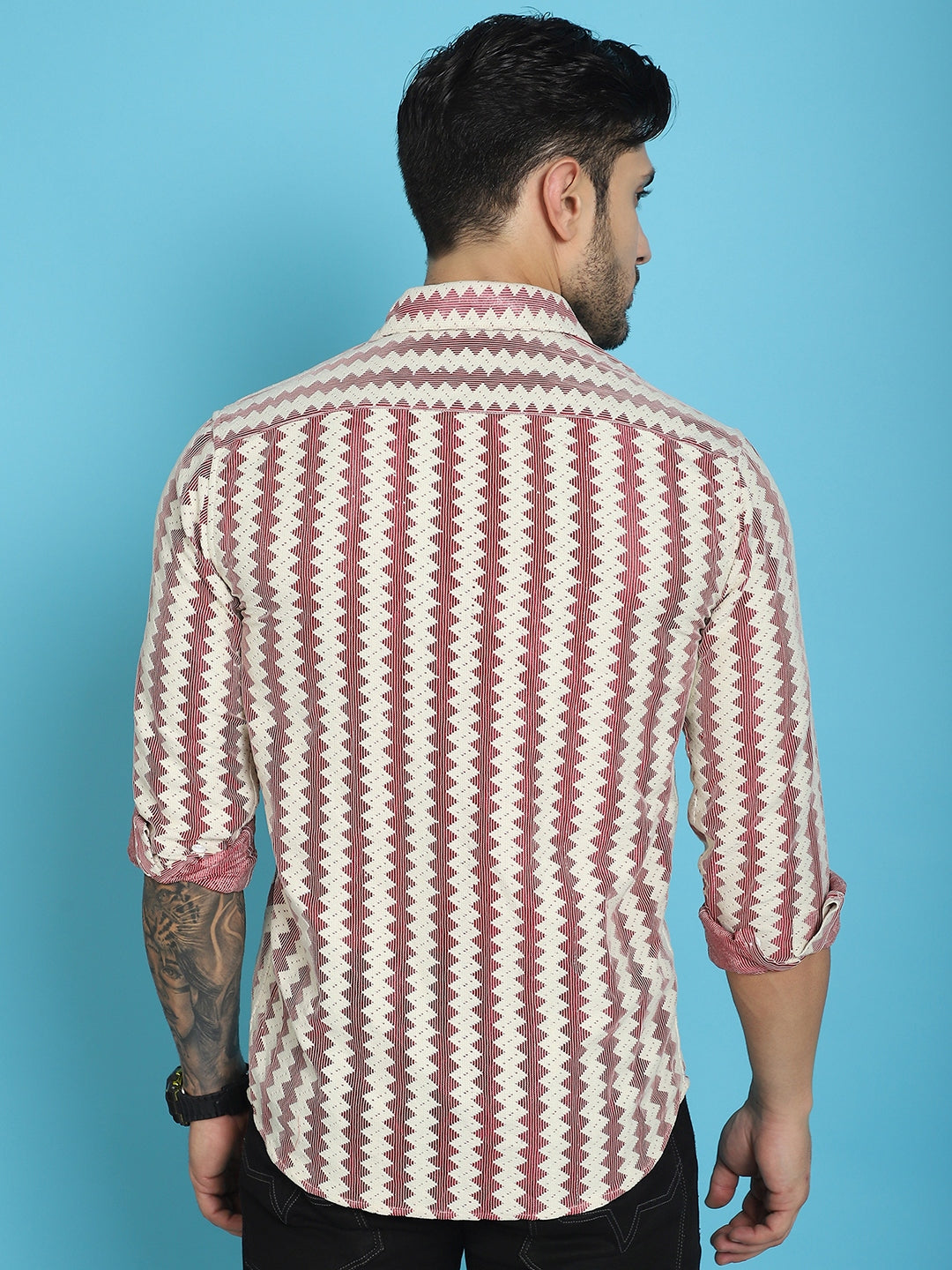 Woven Design Cotton Shirt for Men