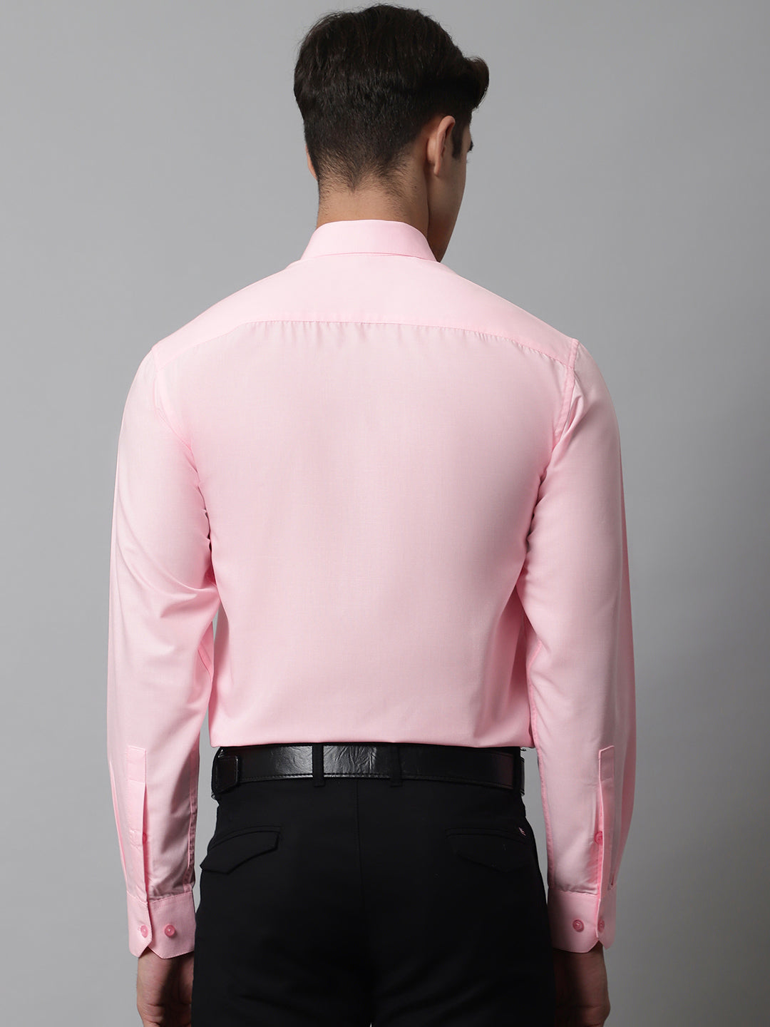 Indian Needle Men's Cotton Solid Light Pink Formal Shirt's ( SF 361Light-Pink )