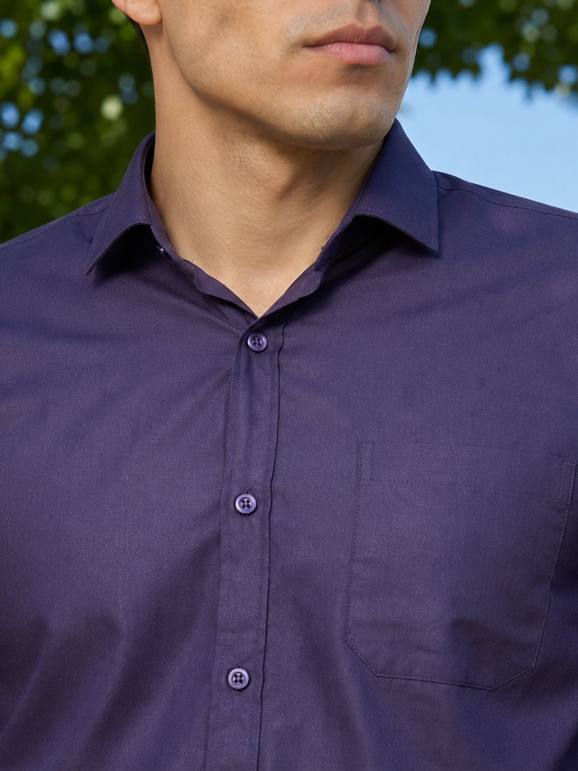Cotton Solid Casual Shirt for Mens. ( RDSH 361Navy )