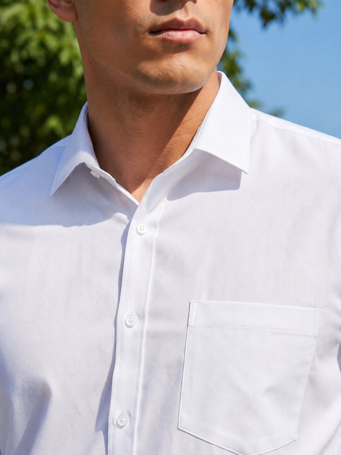 Cotton Solid Casual Shirt for Mens. ( RDSH 361White )