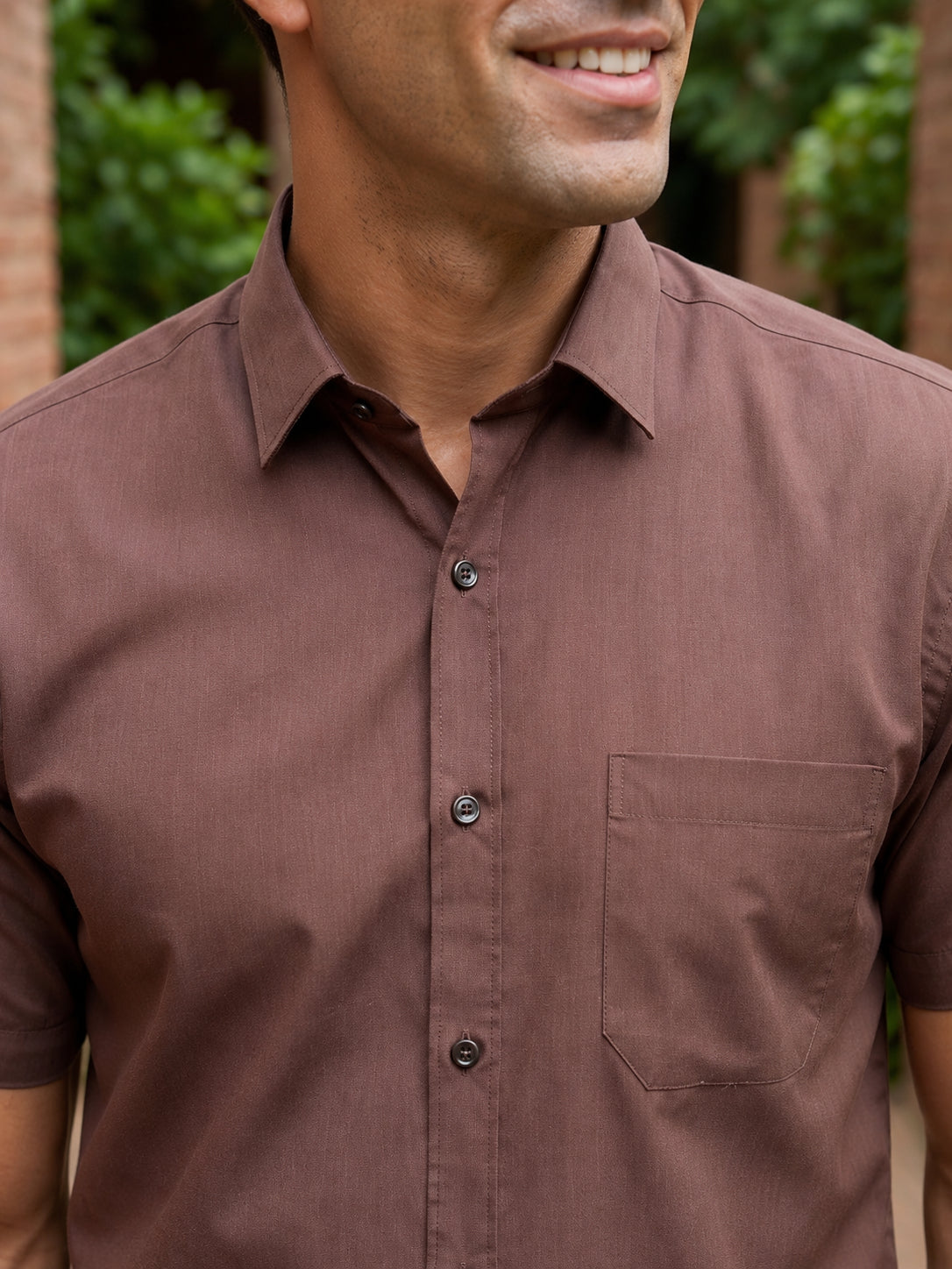 Cotton Solid Casual Shirts ( RDSH 754Coffee )