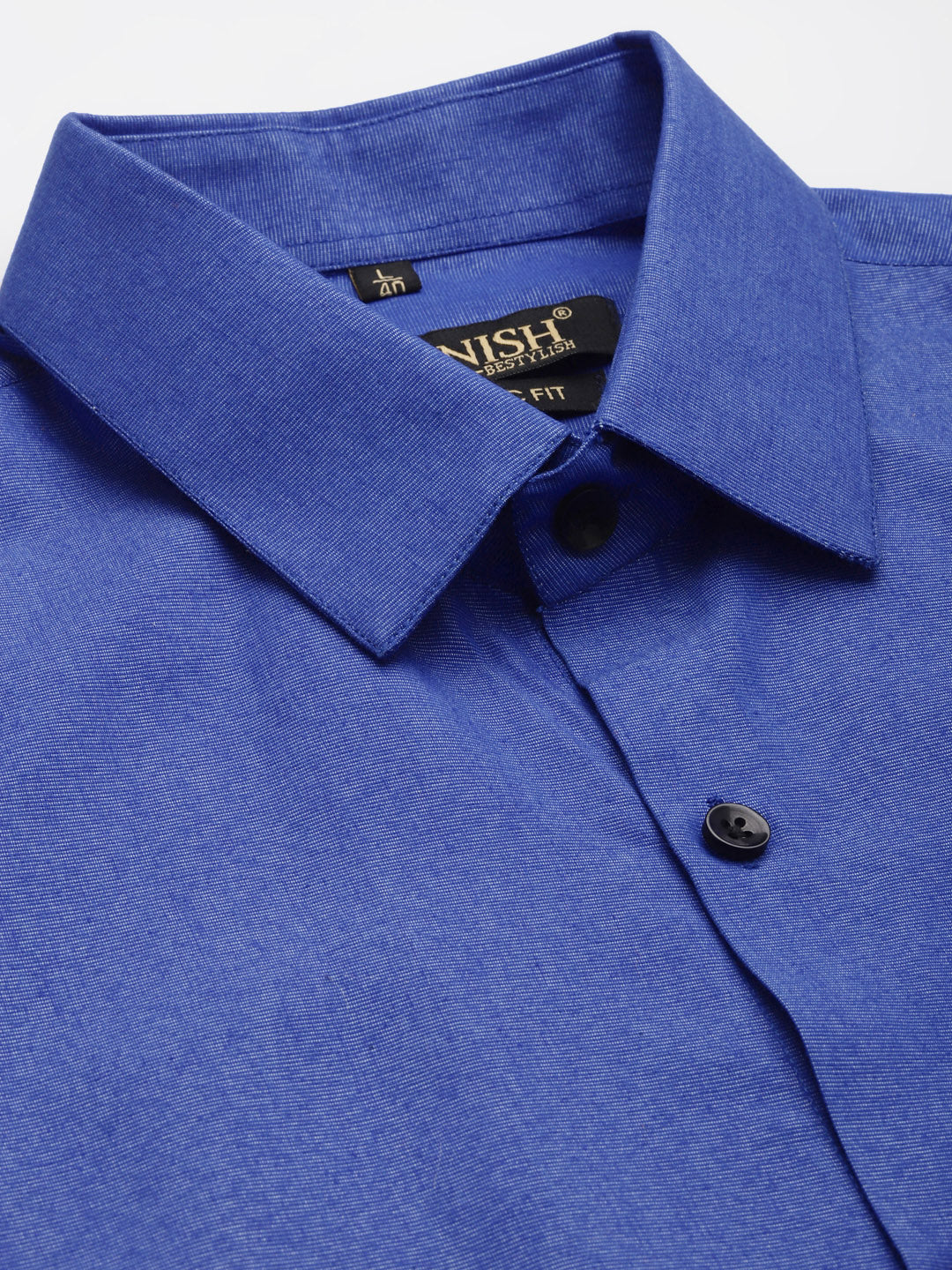 Indian Needle Men's Solid Formal Cotton Shirt ( SF 788Blue )