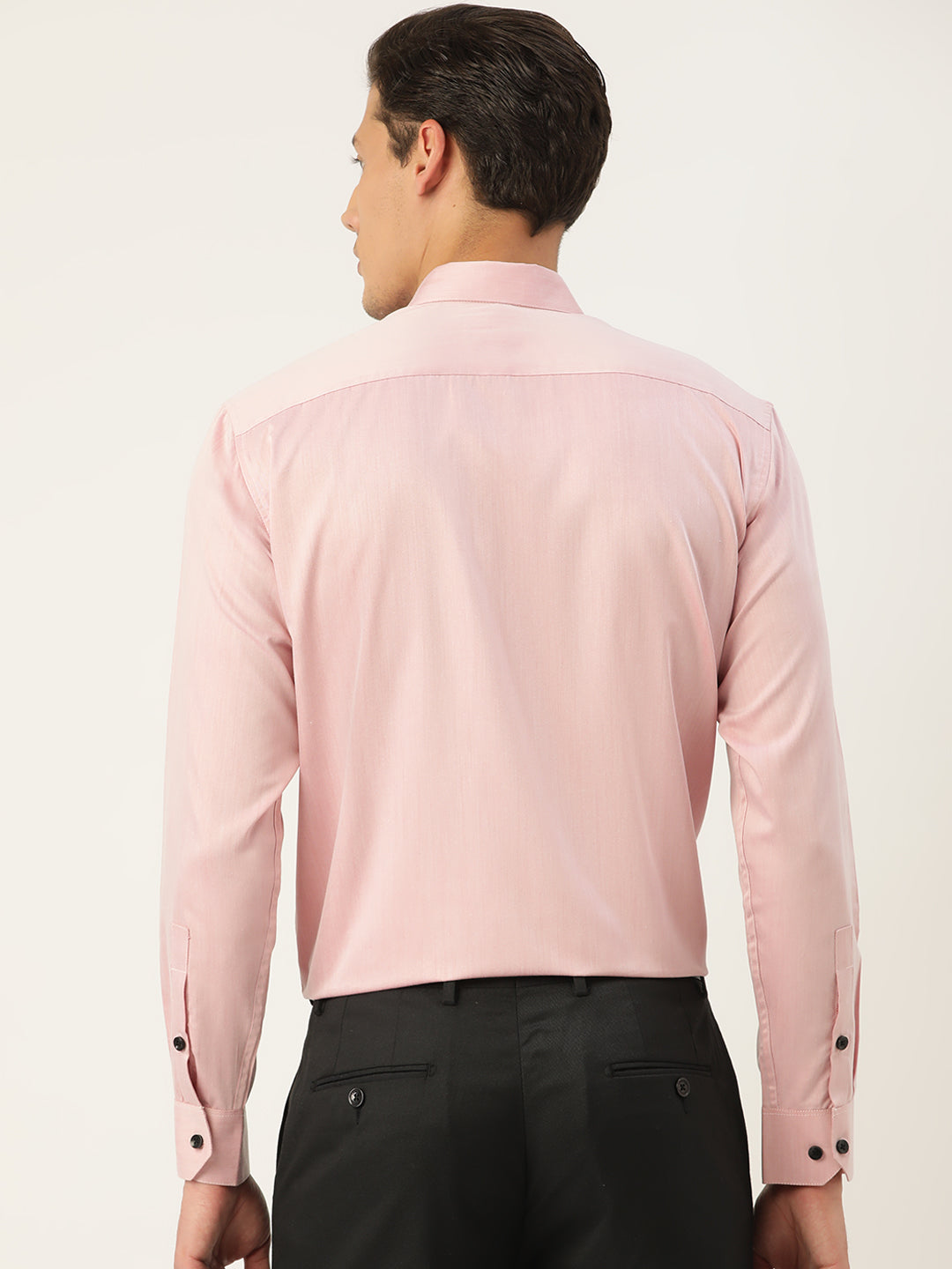 Indian Needle Men's Solid Formal Cotton Shirt ( SF 792Magenta )