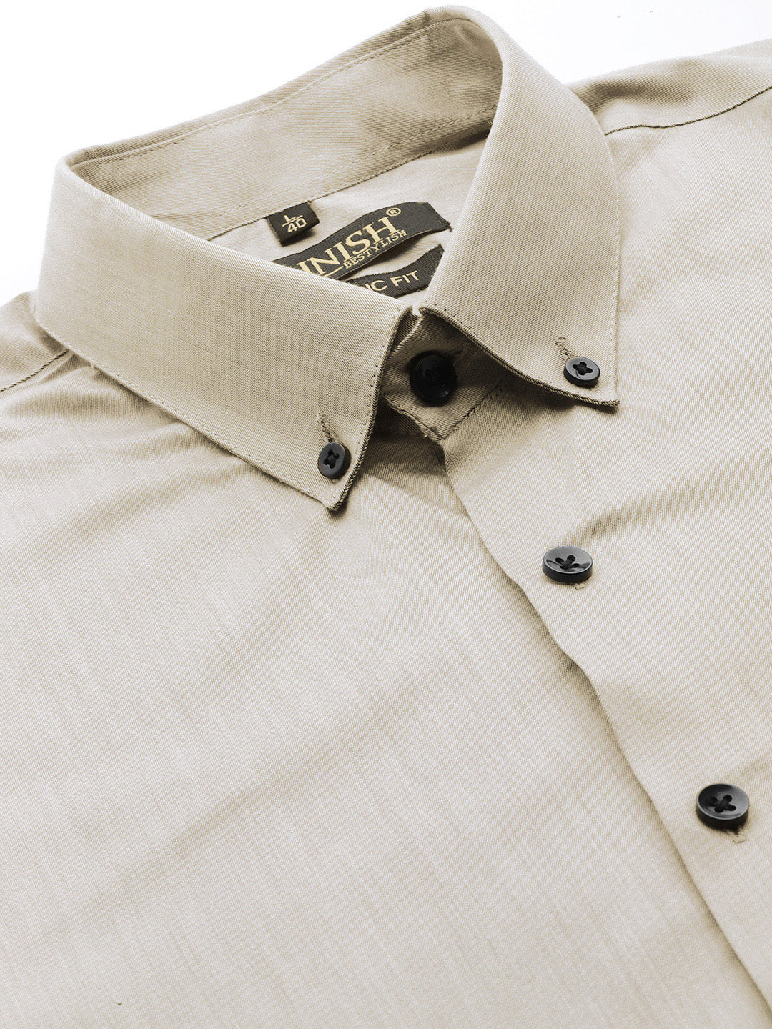Indian Needle Men's Solid Formal Cotton Shirt ( SF 792Steel-Grey )
