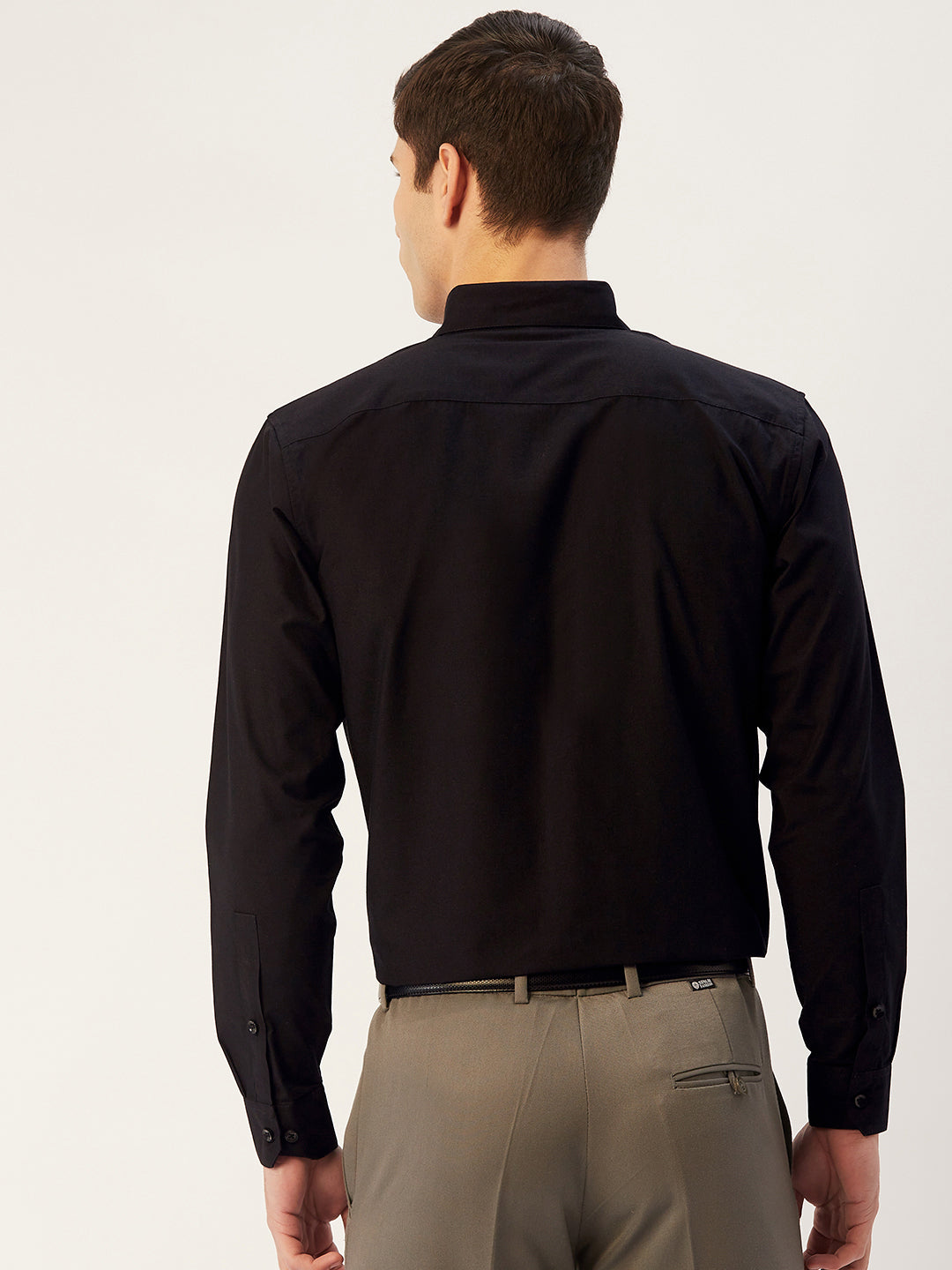 Indian Needle Men's Cotton Printed Formal Shirts ( SF 805Black )