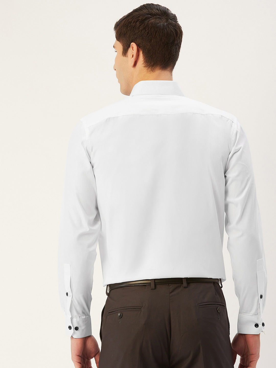 Indian Needle Men's Cotton Printed Formal Shirts ( SF 805White )