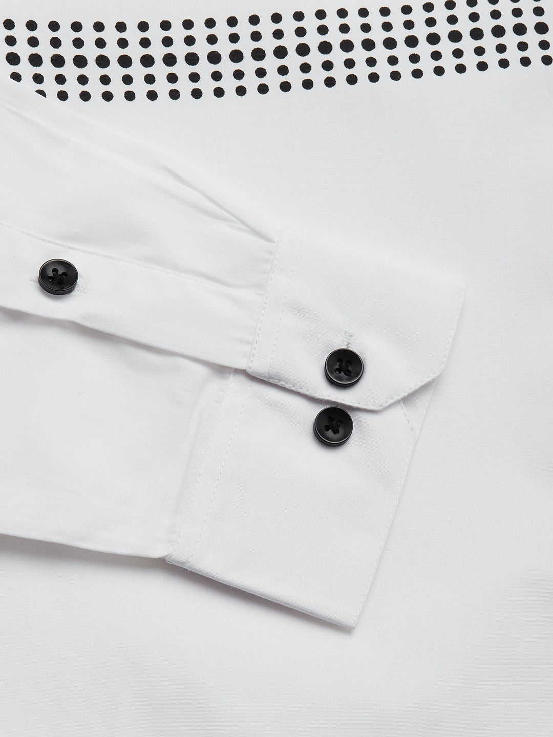 Indian Needle Men's Cotton Printed Formal Shirts ( SF 805White )