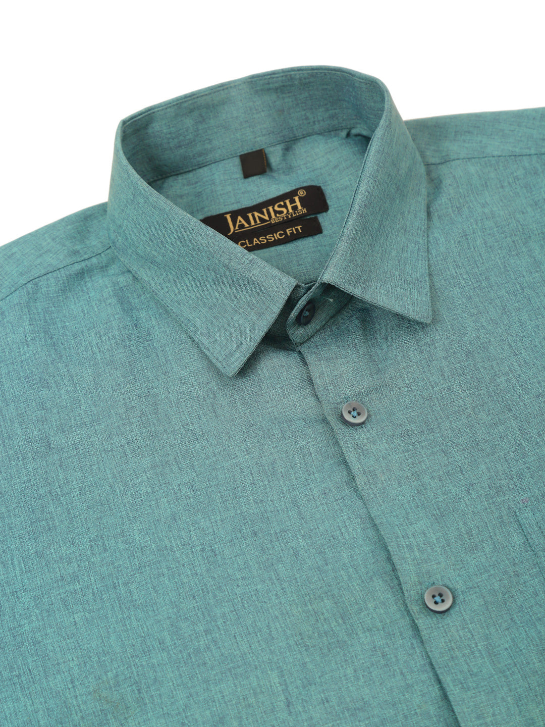 Indian Needle Men's Cotton Solid Half Sleeve Formal Shirts ( SF 811Grey )