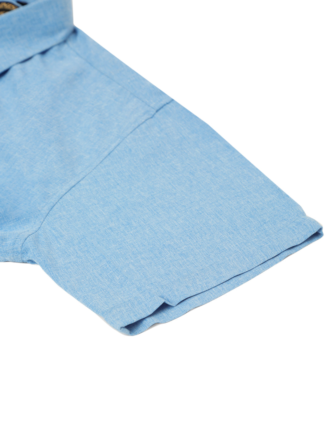 Indian Needle Men's Cotton Solid Half Sleeve Formal Shirts ( SF 811Light-Blue )