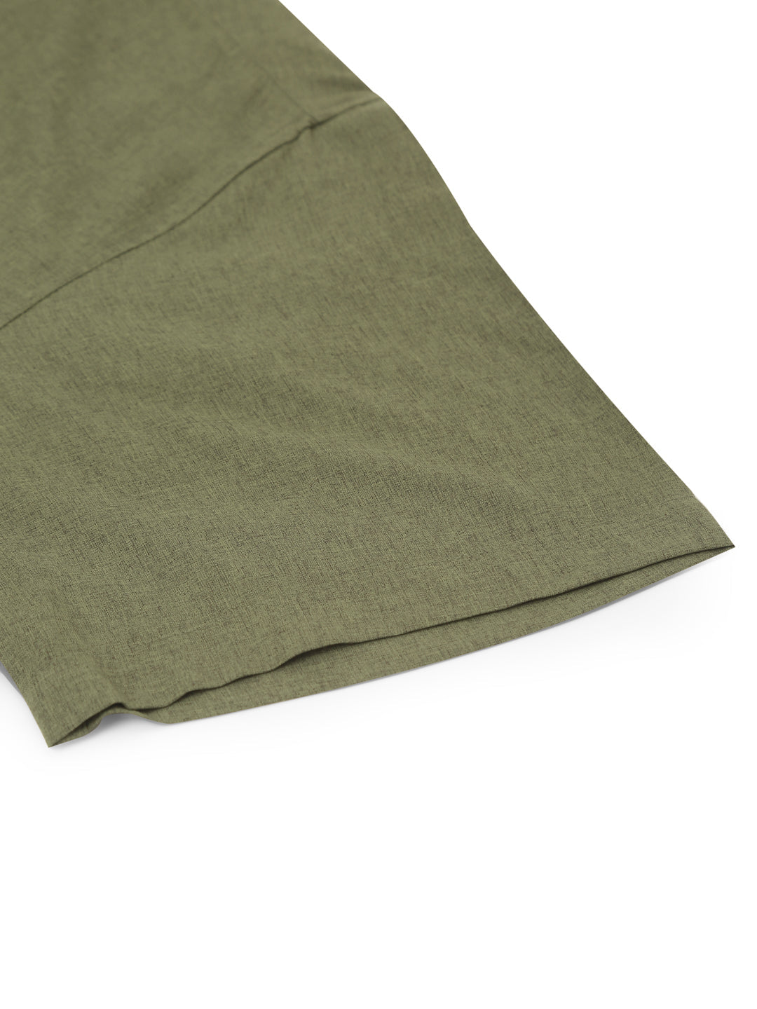 Indian Needle Men's Cotton Solid Half Sleeve Formal Shirts ( SF 811Olive )