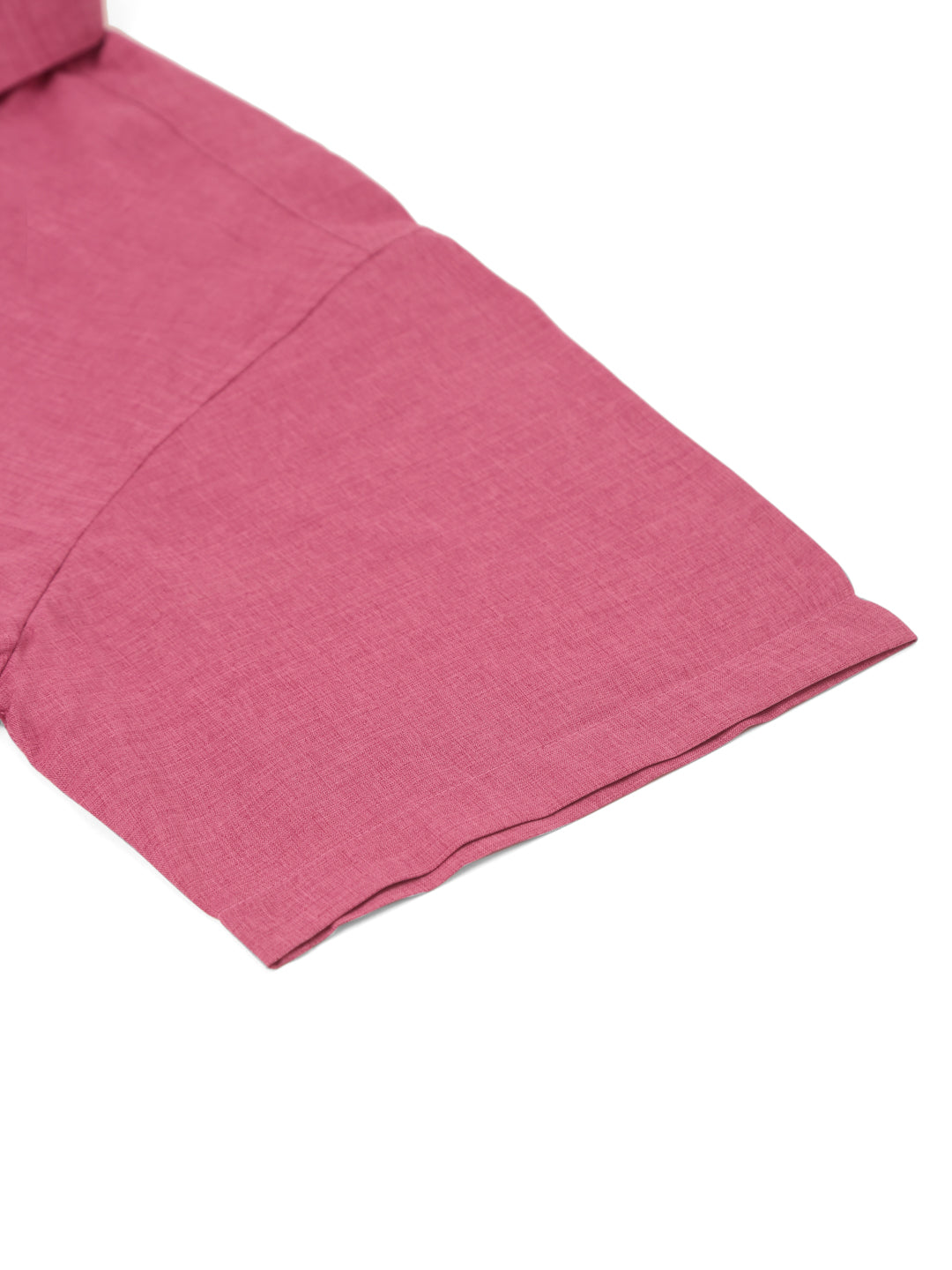 Indian Needle Men's Cotton Solid Half Sleeve Formal Shirts ( SF 811Pink )