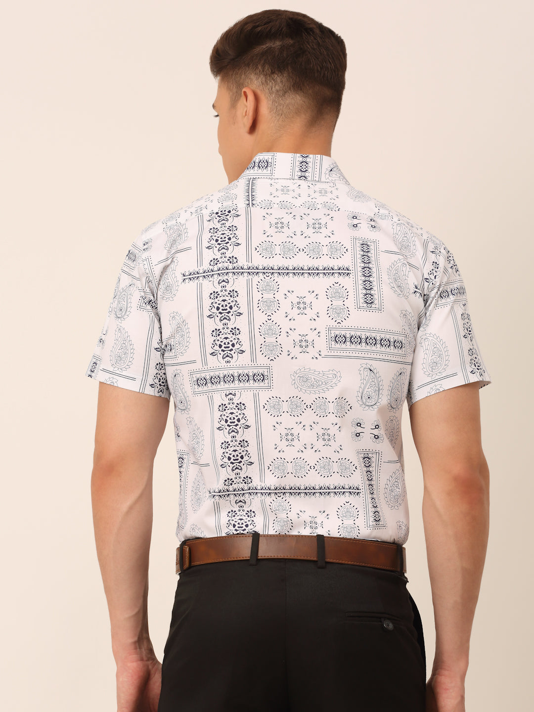 Indian Needle Men's Cotton Printed Formal Shirts