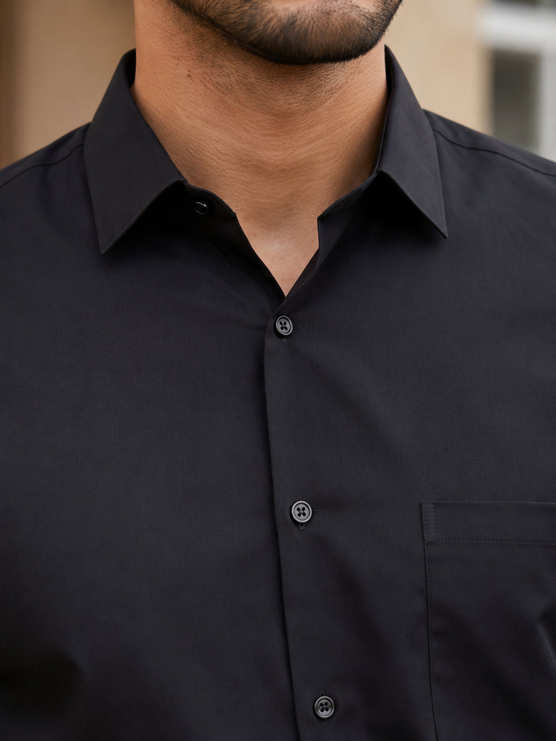 Men's Cotton Solid Casual Shirt ( RDSH 883Black )
