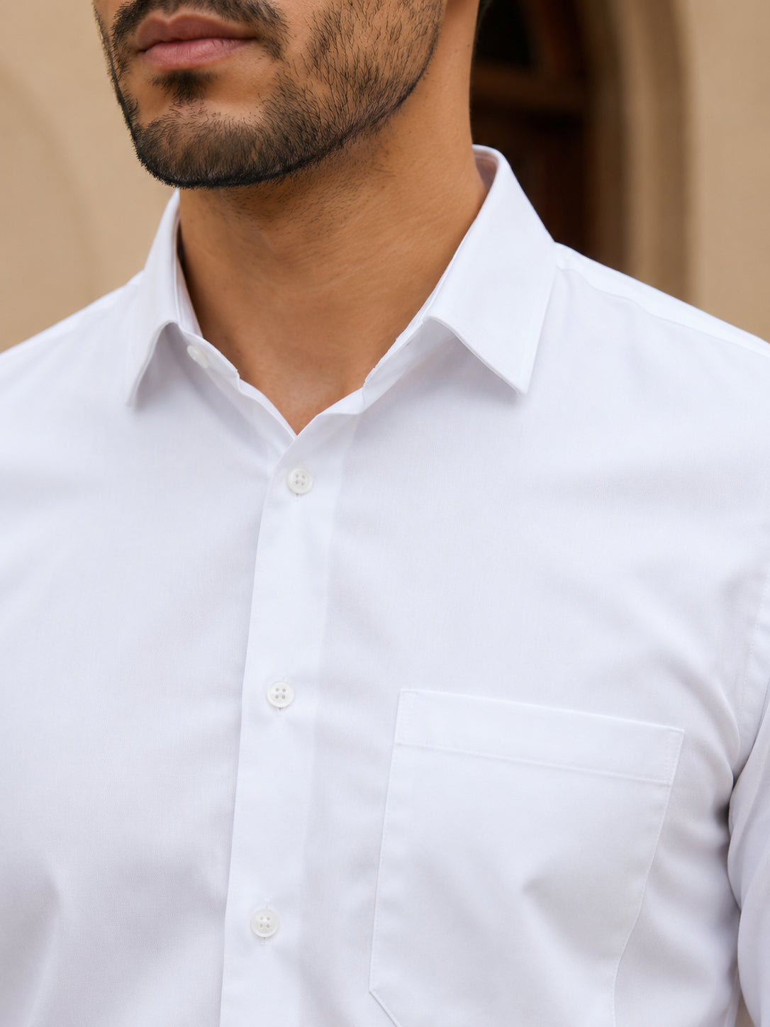 Men's Cotton Solid Casual Shirt ( RDSH 883White )