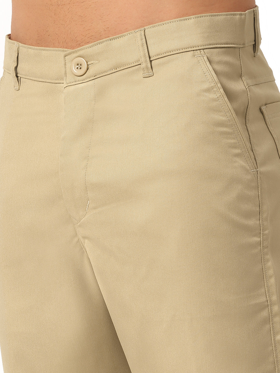 Indian Needle Men's Casual Cotton Solid Shorts ( SGP 153Beige )