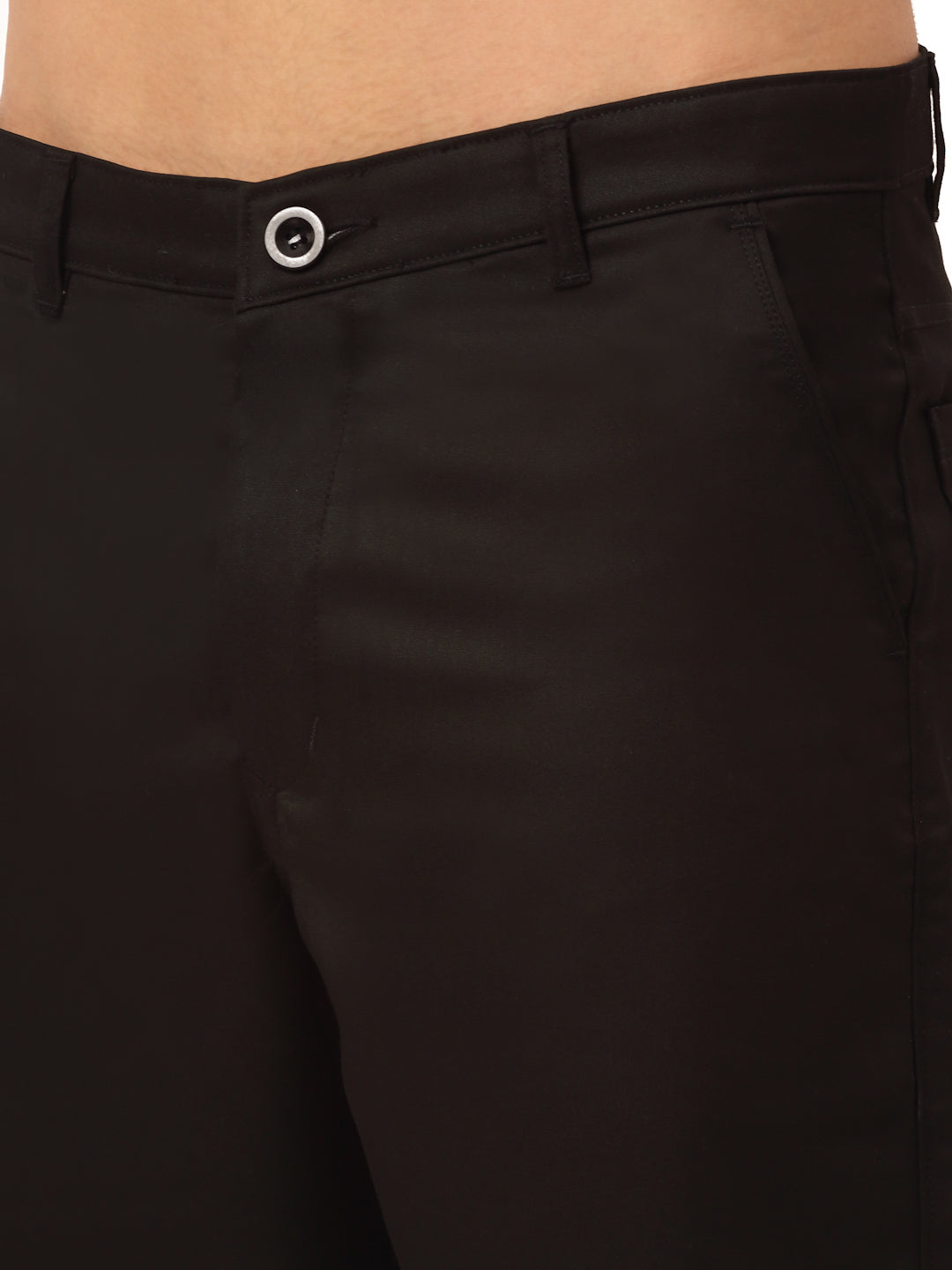 Indian Needle Men's Casual Cotton Solid Shorts ( SGP 153Black )