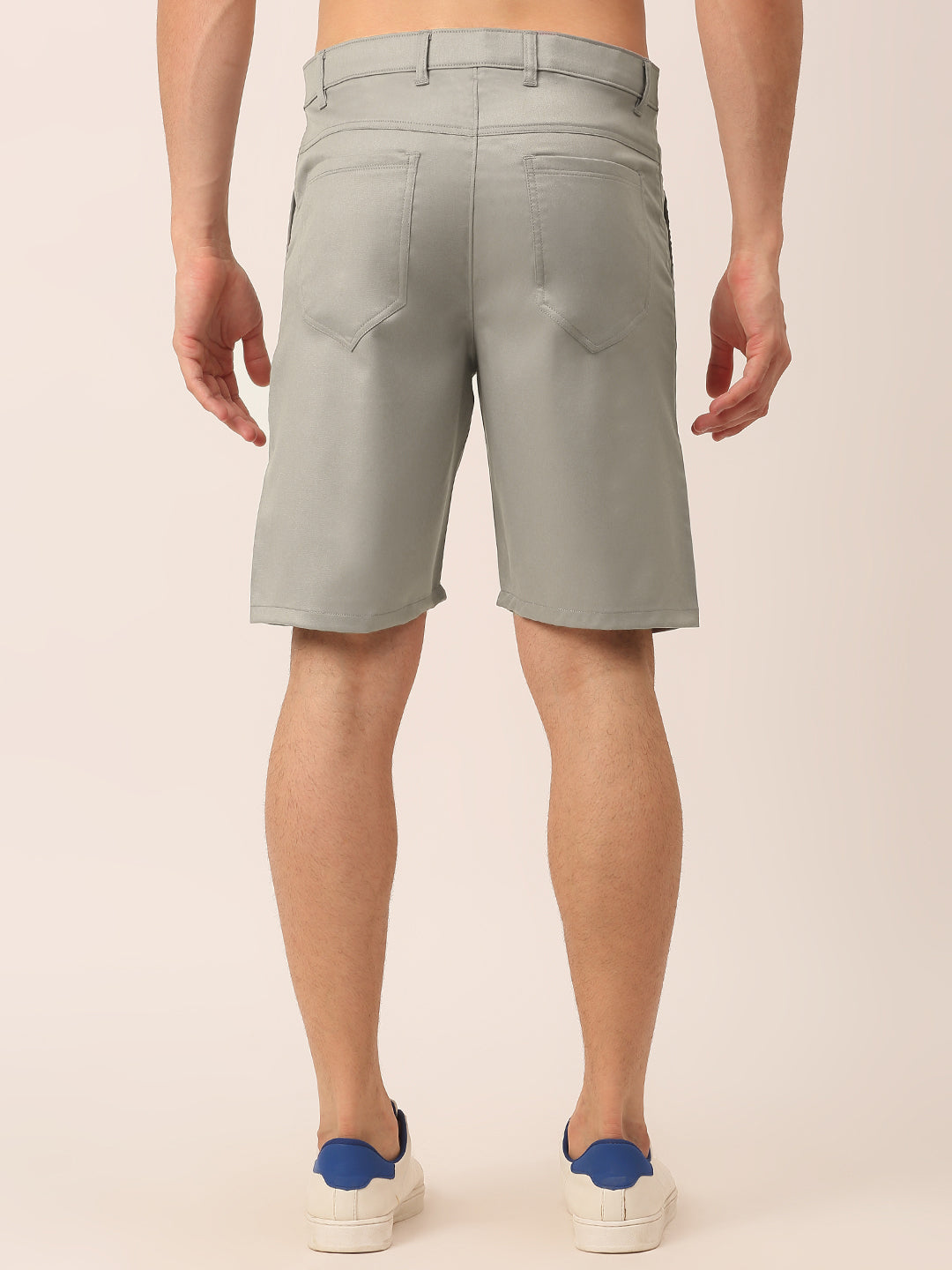 Indian Needle Men's Casual Cotton Solid Shorts ( SGP 153Light-Grey )