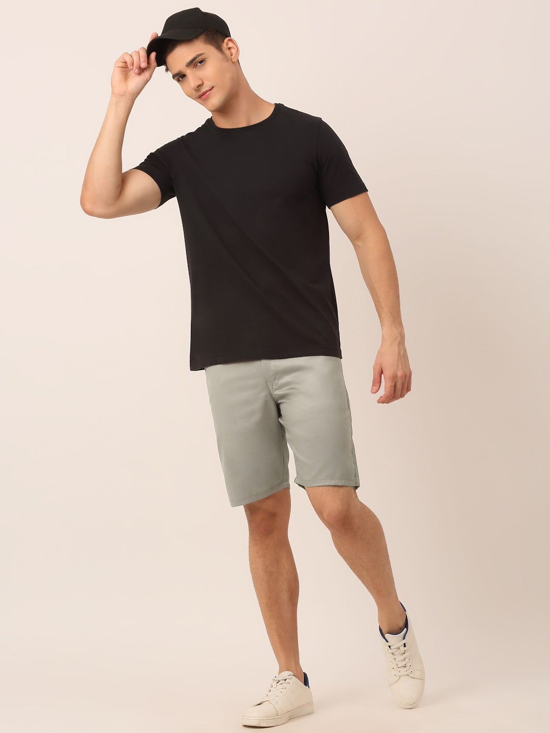 Indian Needle Men's Casual Cotton Solid Shorts ( SGP 153Light-Grey )