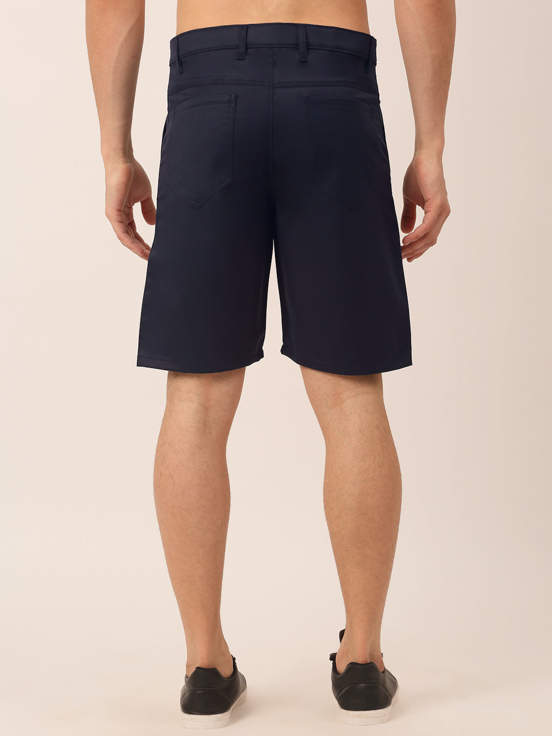 Indian Needle Men's Casual Cotton Solid Shorts ( SGP 153Navy )