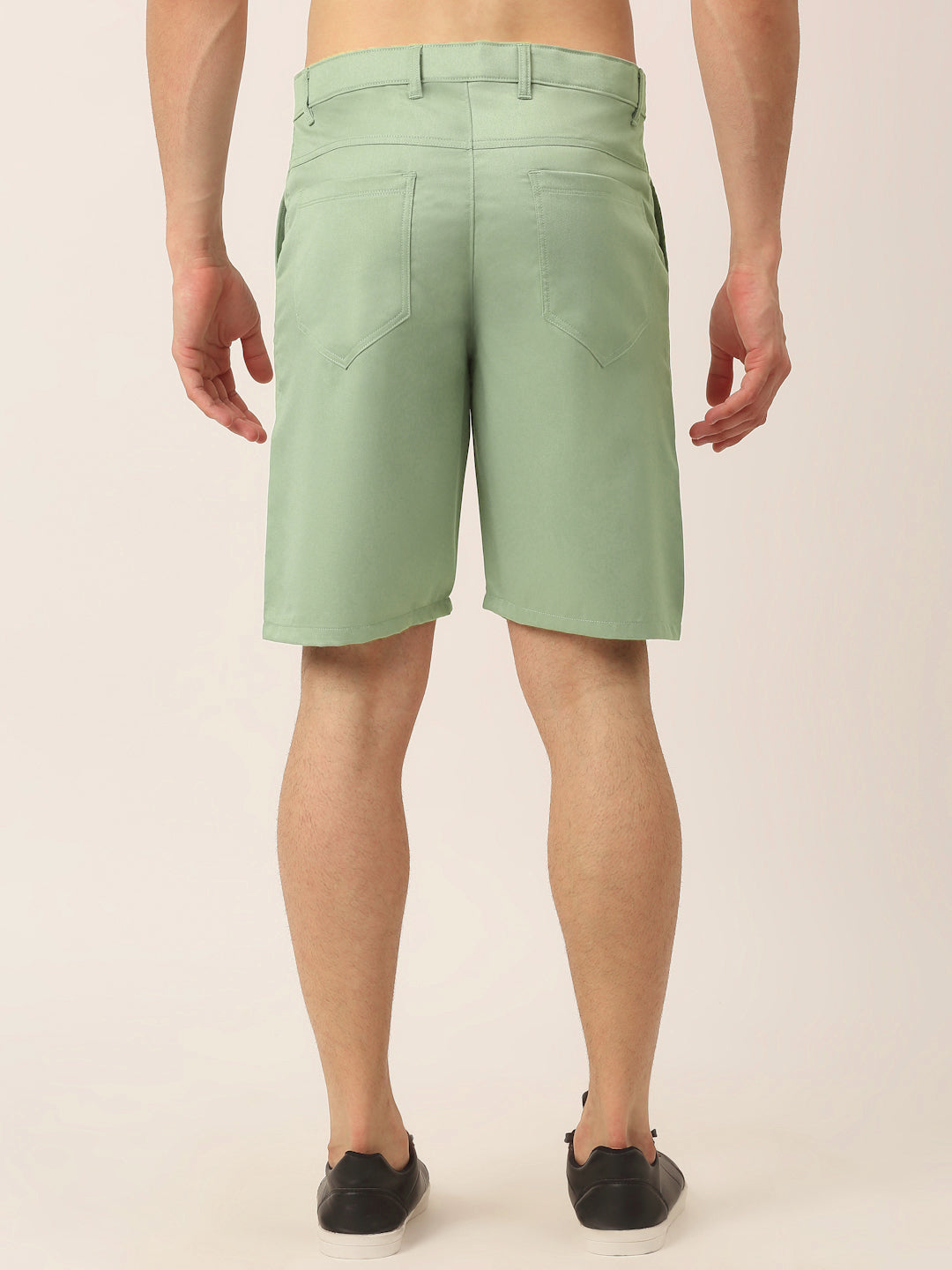 Indian Needle Men's Casual Cotton Solid Shorts ( SGP 153Pista-Green )