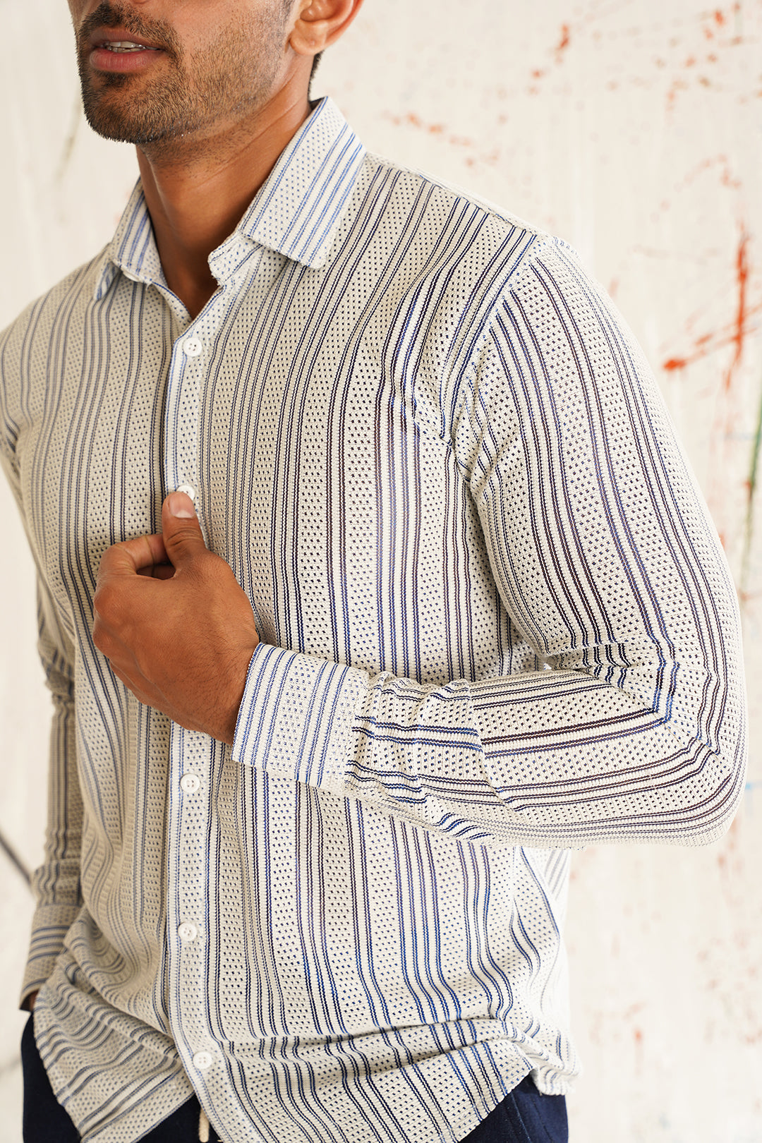 Woven Design Cotton Shirt for Men