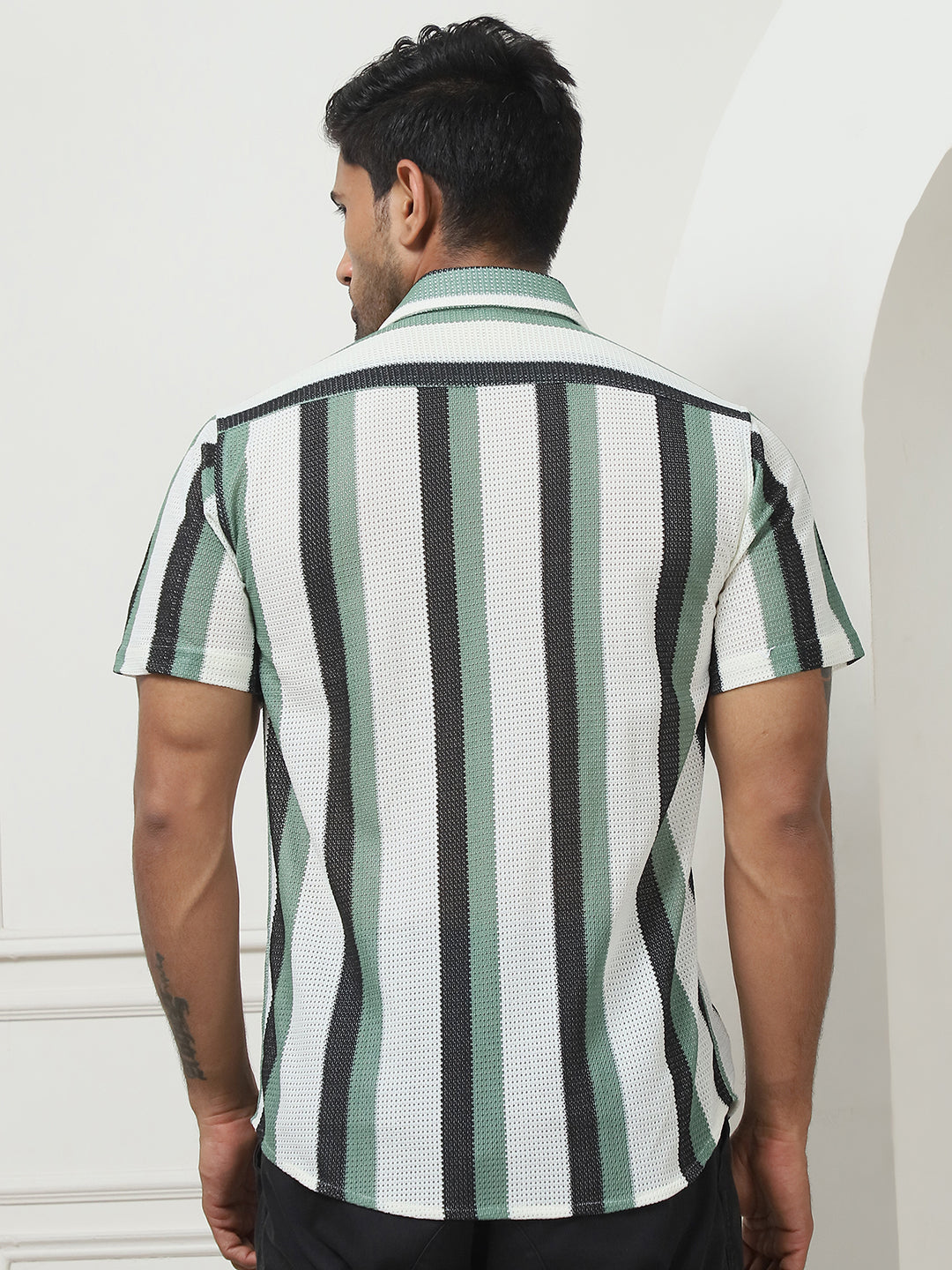 Striped Regular Fit Casual Shirt For Men