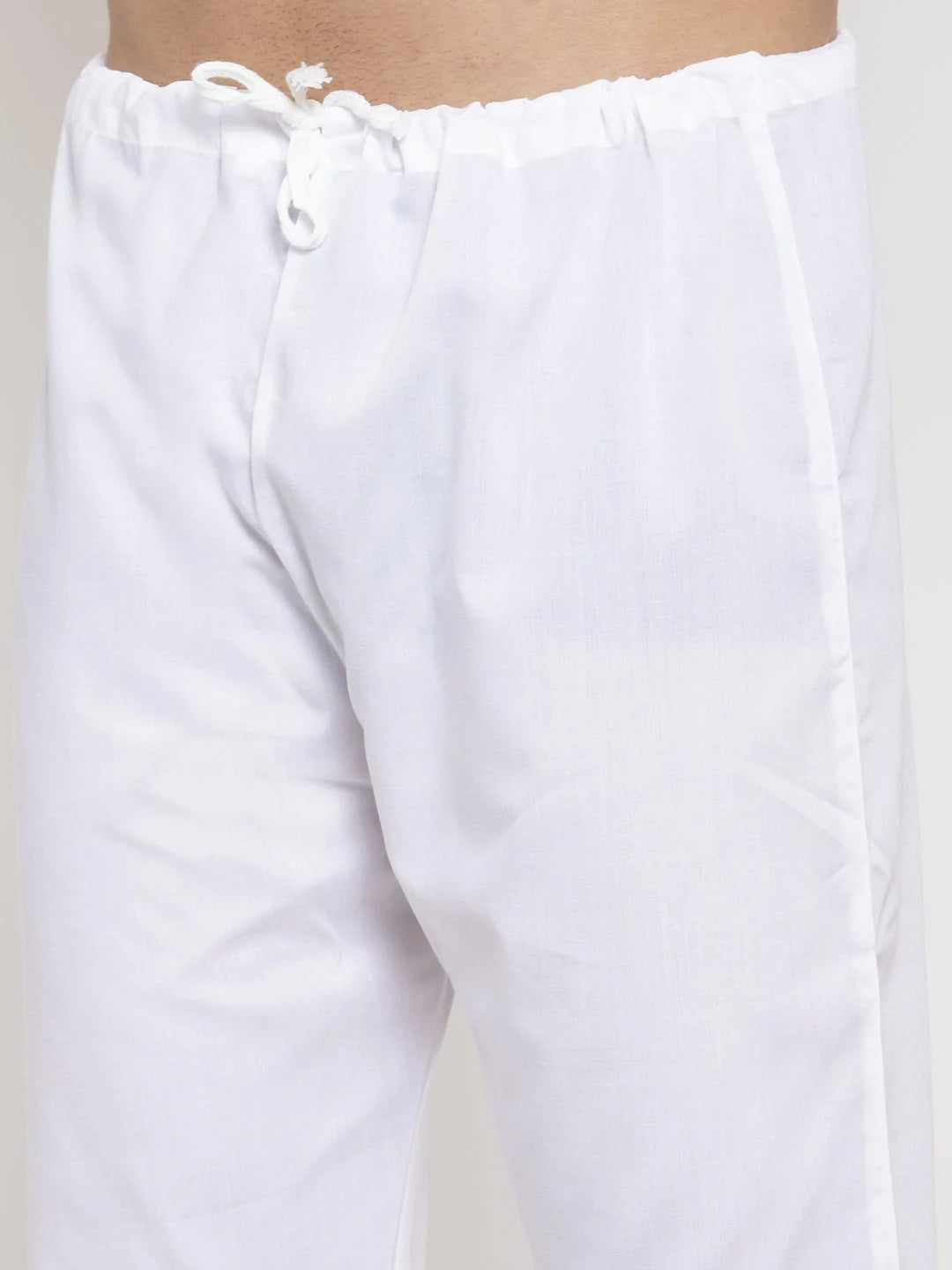 Men Navy-Blue & White Solid Kurta with Churidar ( JOKP 532 Navy-Blue )