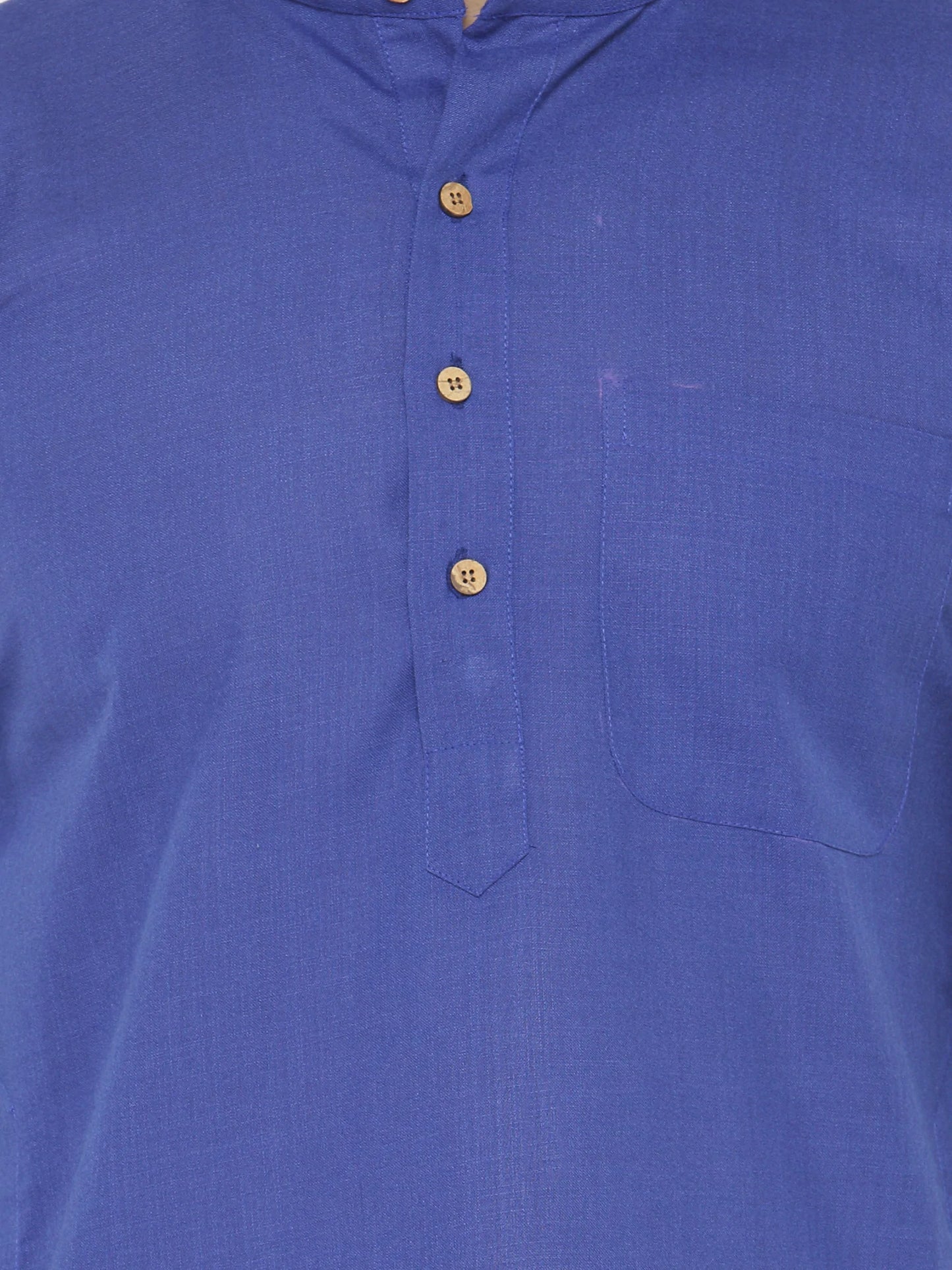 Royal Blue & White Solid Kurta Only ( KO 532 Royal )