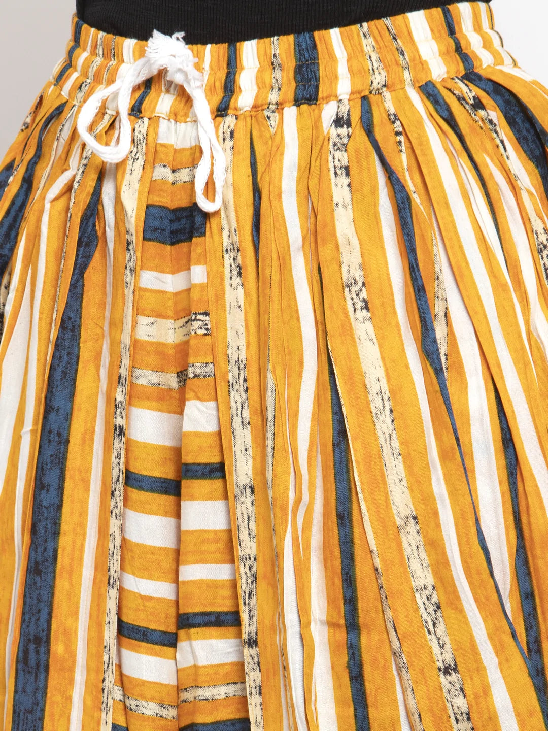 Jompers Women Yellow and Blue Stripped Dhoti (JOD 2131 Yellow)