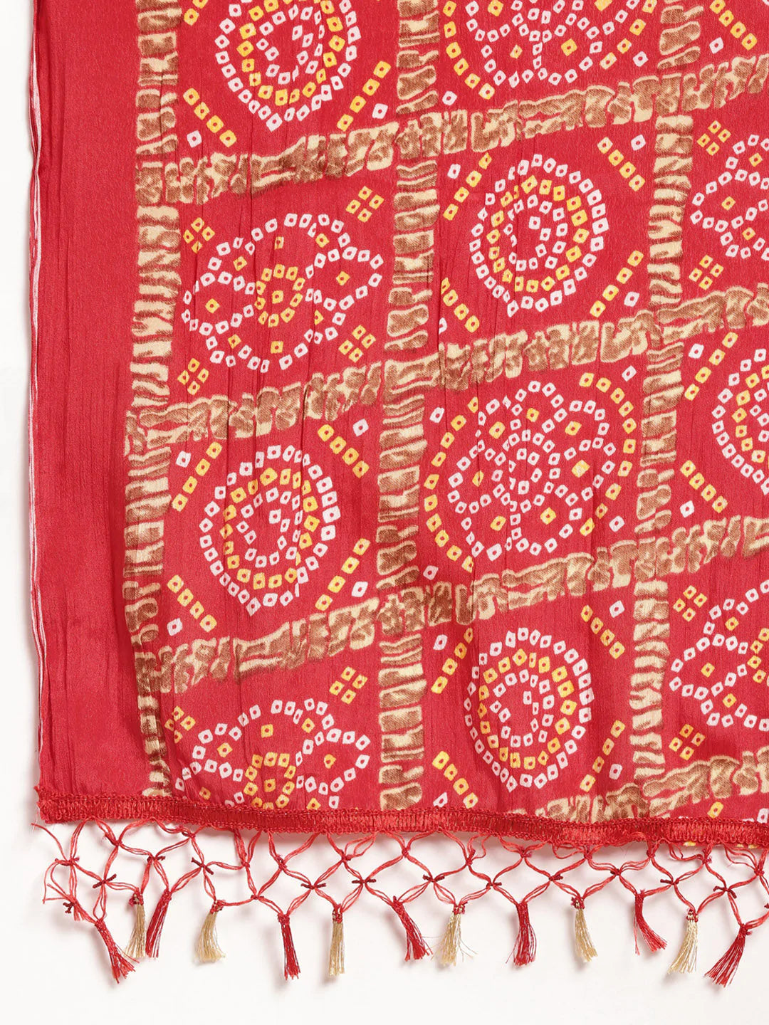 Embroidered Sequinned Kurta with Palazzos & Dupatta ( JOKPL D37R 1475 Red )