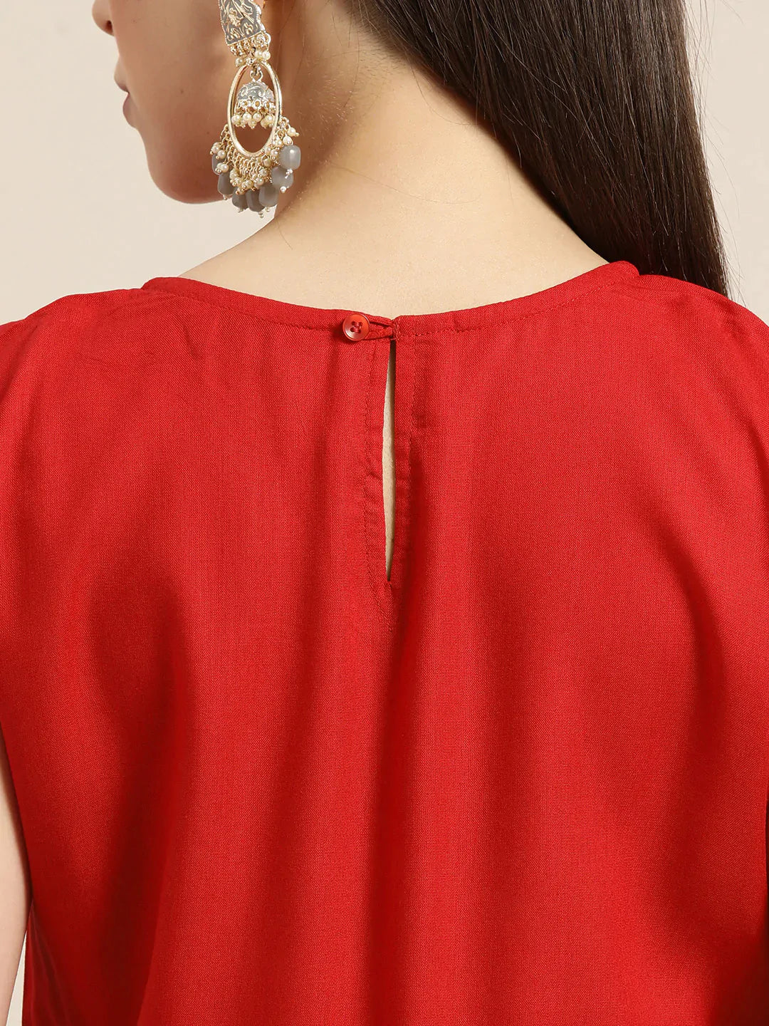 Women Kurta with Palazzos & print Dupatta ( JOKPL D37R 1477 Red )