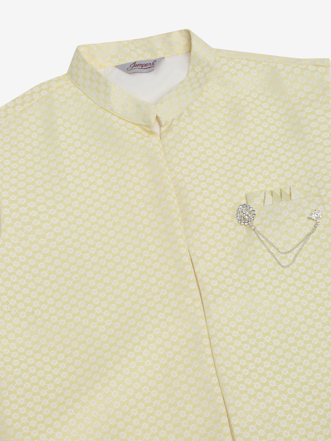 Men's Solid Kurta Pyjama With Shrug Jacket ( JOKPWCS W-D 4067Yellow )